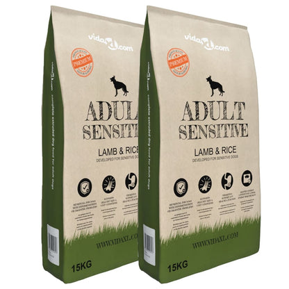 Trockenfutter für Hunde Adult Sensitive Lamb & Rice 2 Stk 30 kg