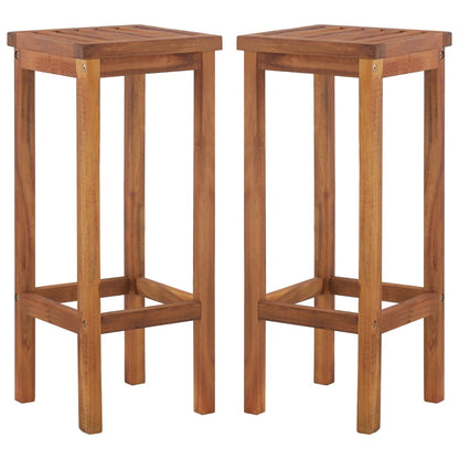 Barhocker 2 Stk. Massivholz Akazie