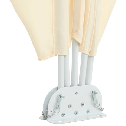 Faltbarer Terrassen-Seitenfächer Creme 400×200 cm