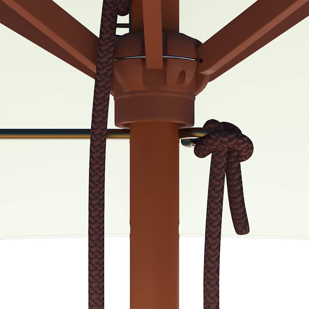 Sonnenschirm mit Holz-Mast 150x200 cm Sandweiß