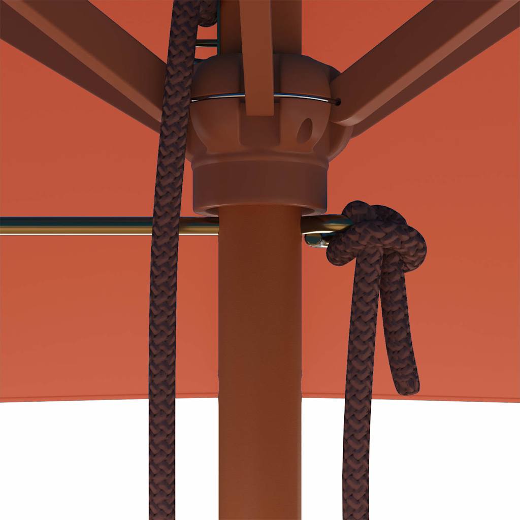 Sonnenschirm mit Holz-Mast 150x200 cm Terrakotta