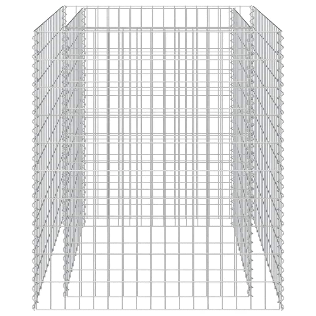 Gabionen-Hochbeet Verzinkter Stahl 90×90×100 cm