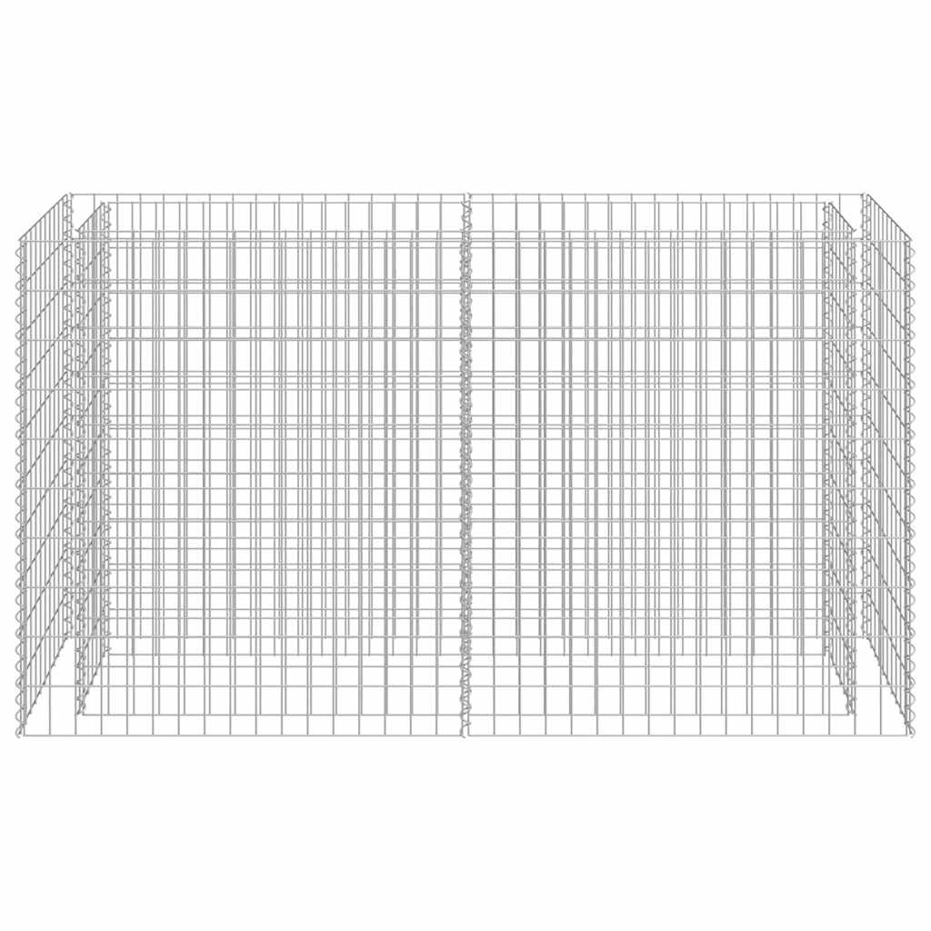 Gabionen-Hochbeet Verzinkter Stahl 180×50×100 cm