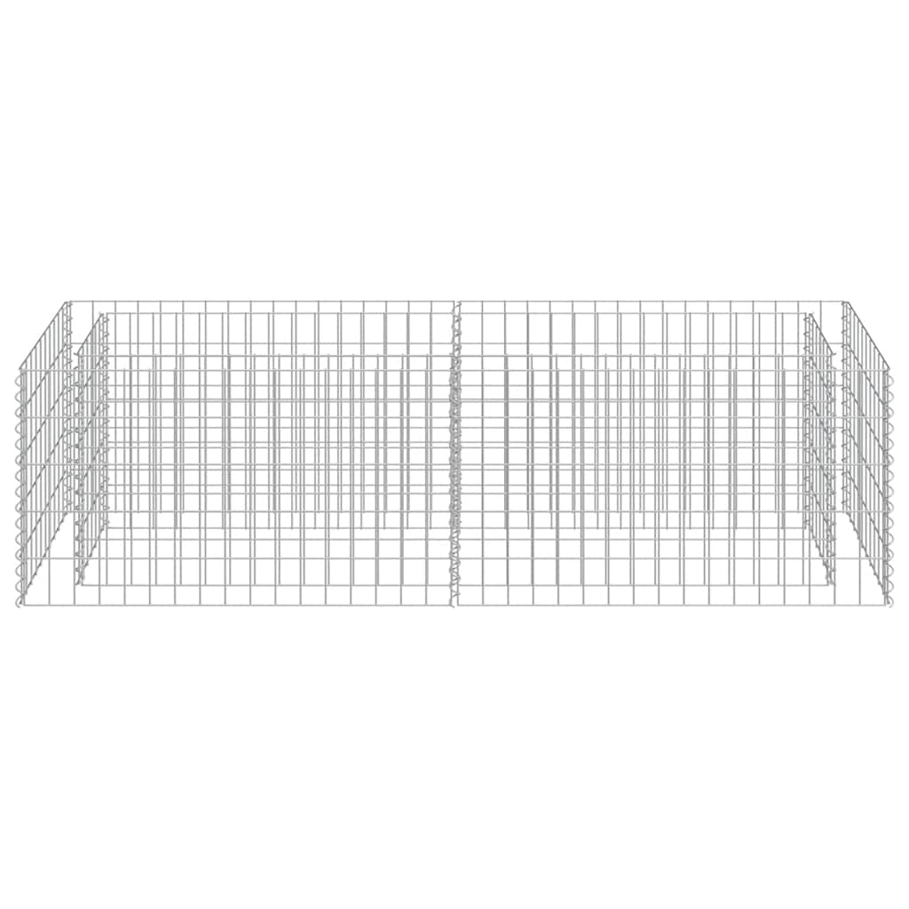 Gabionen-Hochbeet Verzinkter Stahl 180×50×50 cm