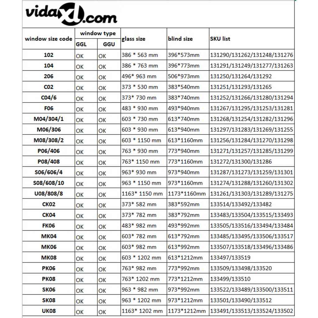 Verdunkelungsrollo Weiß PK08
