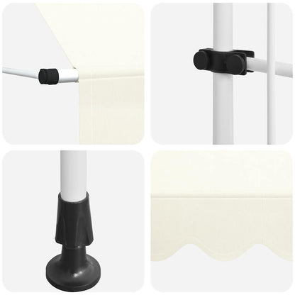 Einziehbare Markise Handbetrieben 300 cm Cremeweiß