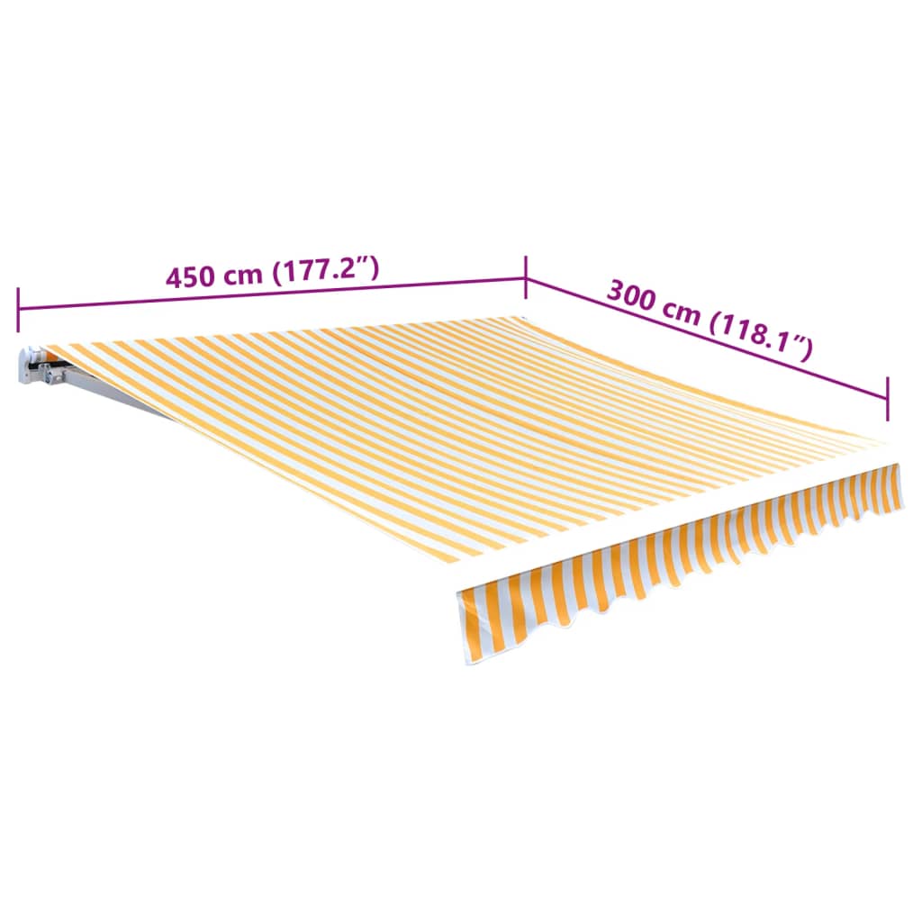Markisenbespannung Canvas Orange & Weiß 450x300 cm