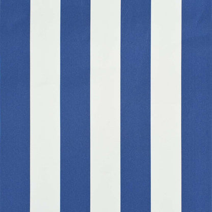 Einziehbare Markise 400 x 150 cm Blau und Weiß