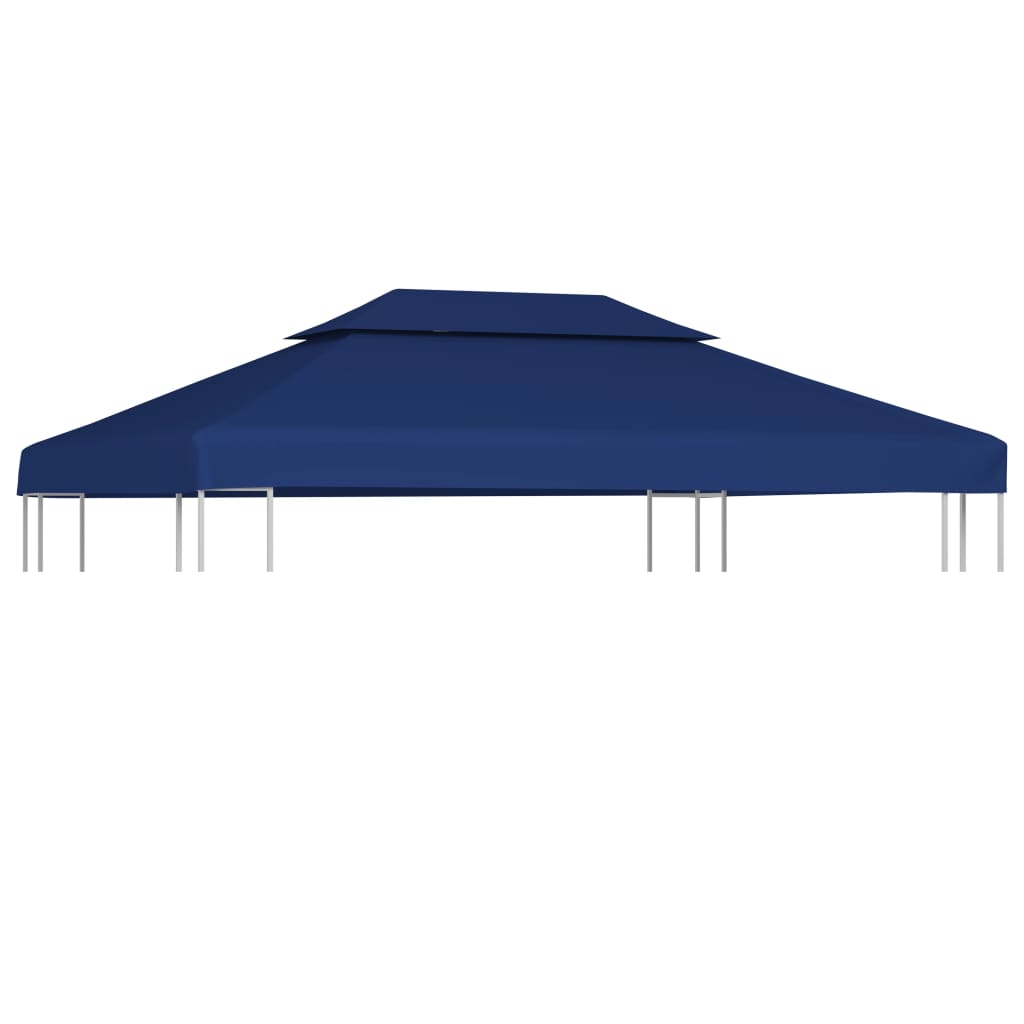 Pavillon-Dachplane mit Kaminabzug 310 g/m² 4x3 m Blau