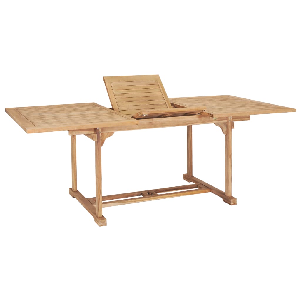 Garten-Ausziehtisch 150-200x100x75 cm Massivholz Teak