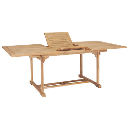 Garten-Ausziehtisch 150-200x100x75 cm Massivholz Teak