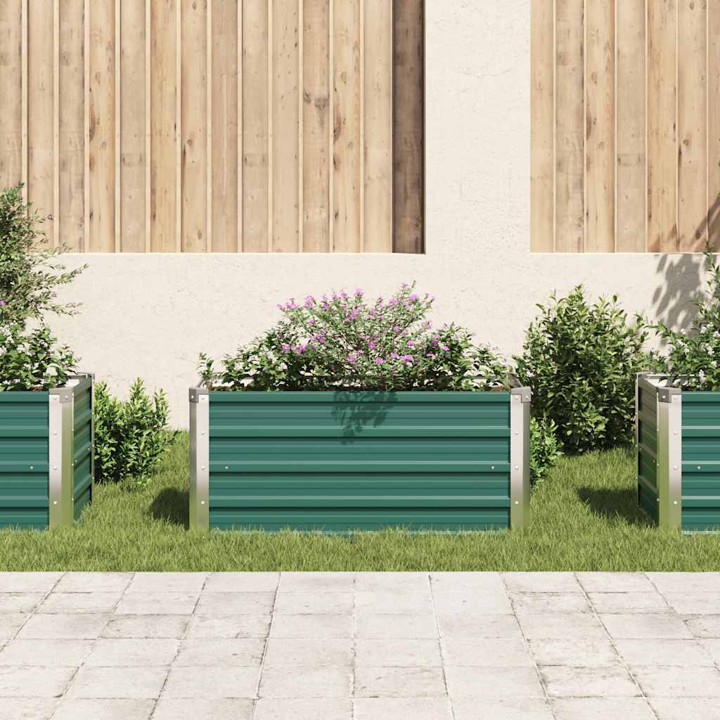 Garten-Hochbeet Verzinkter Stahl 100x40x45 cm Grün