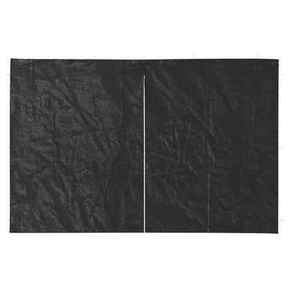 Partyzelt-Seitenwände 2 Stück mit Reißverschluss PE Anthrazit