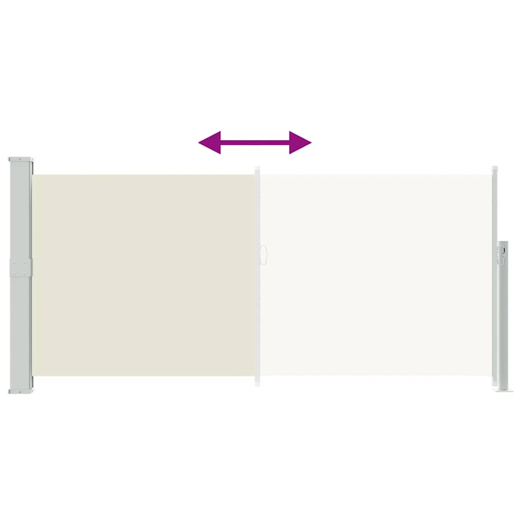 Ausziehbare Seitenmarkise 140x300 cm Creme