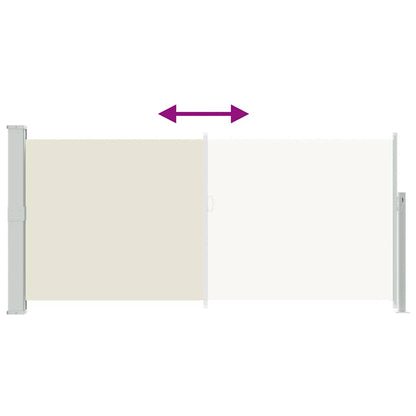 Ausziehbare Seitenmarkise 140x300 cm Creme