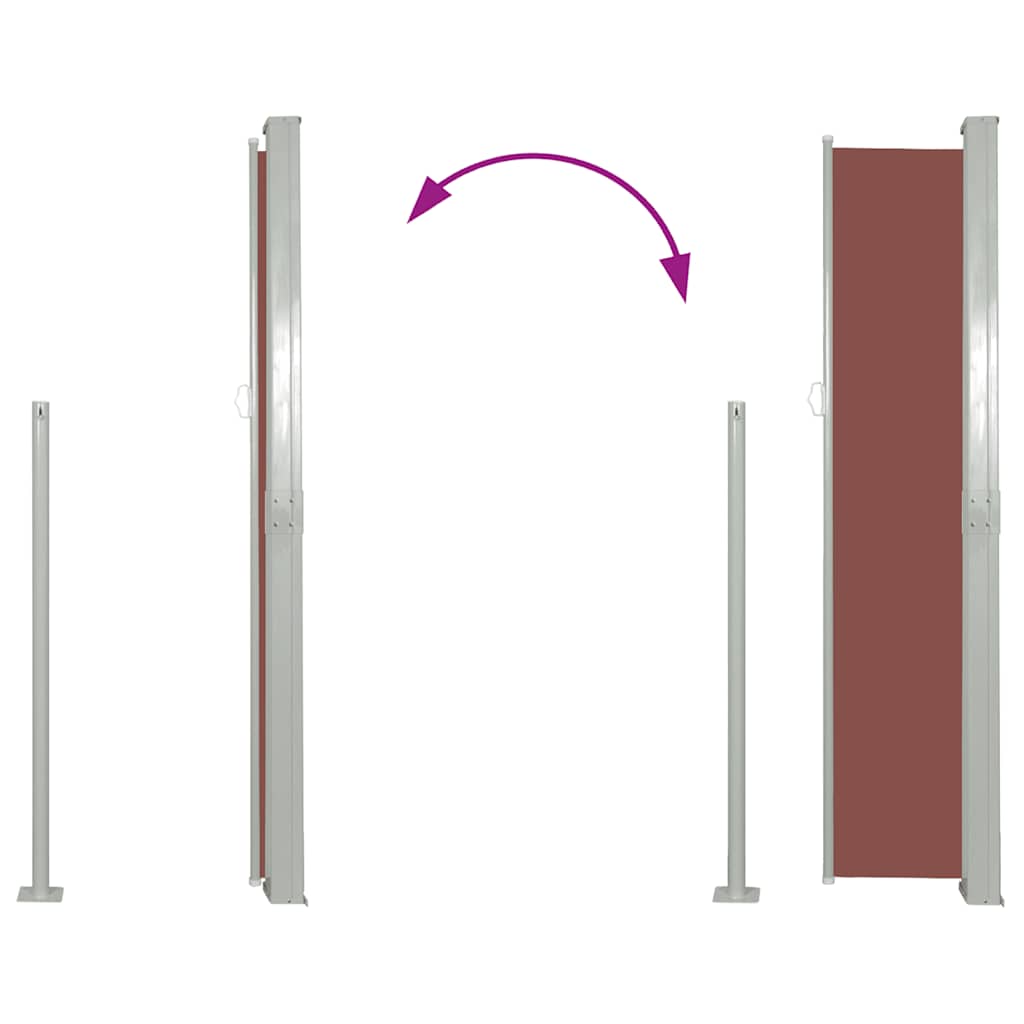 Ausziehbare Seitenmarkise 160x500 cm Braun