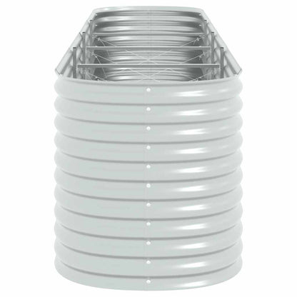 Garten-Hochbeet 400 x 80 x 81 cm Verzinkter Stahl Silbern