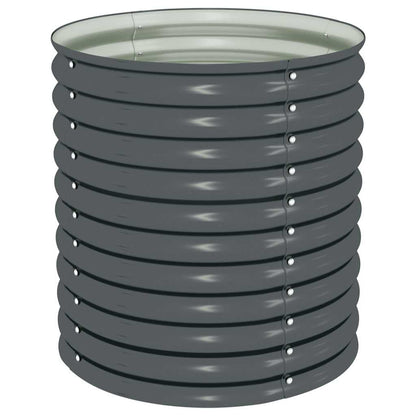 Garten-Hochbeet 80x80x81 cm Verzinkter Stahl Grau