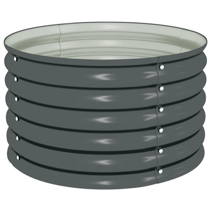 Garten-Hochbeet 80x80x44 cm Verzinkter Stahl Grau