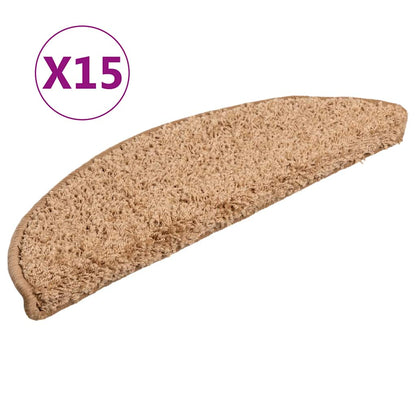 Stufenmatten 15 Stk. 56x17x3 cm Beige Halbrund