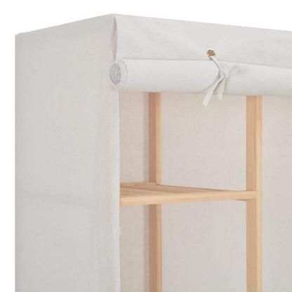 Kleiderschrank Weiß 135 x 40 x 170 cm Stoff