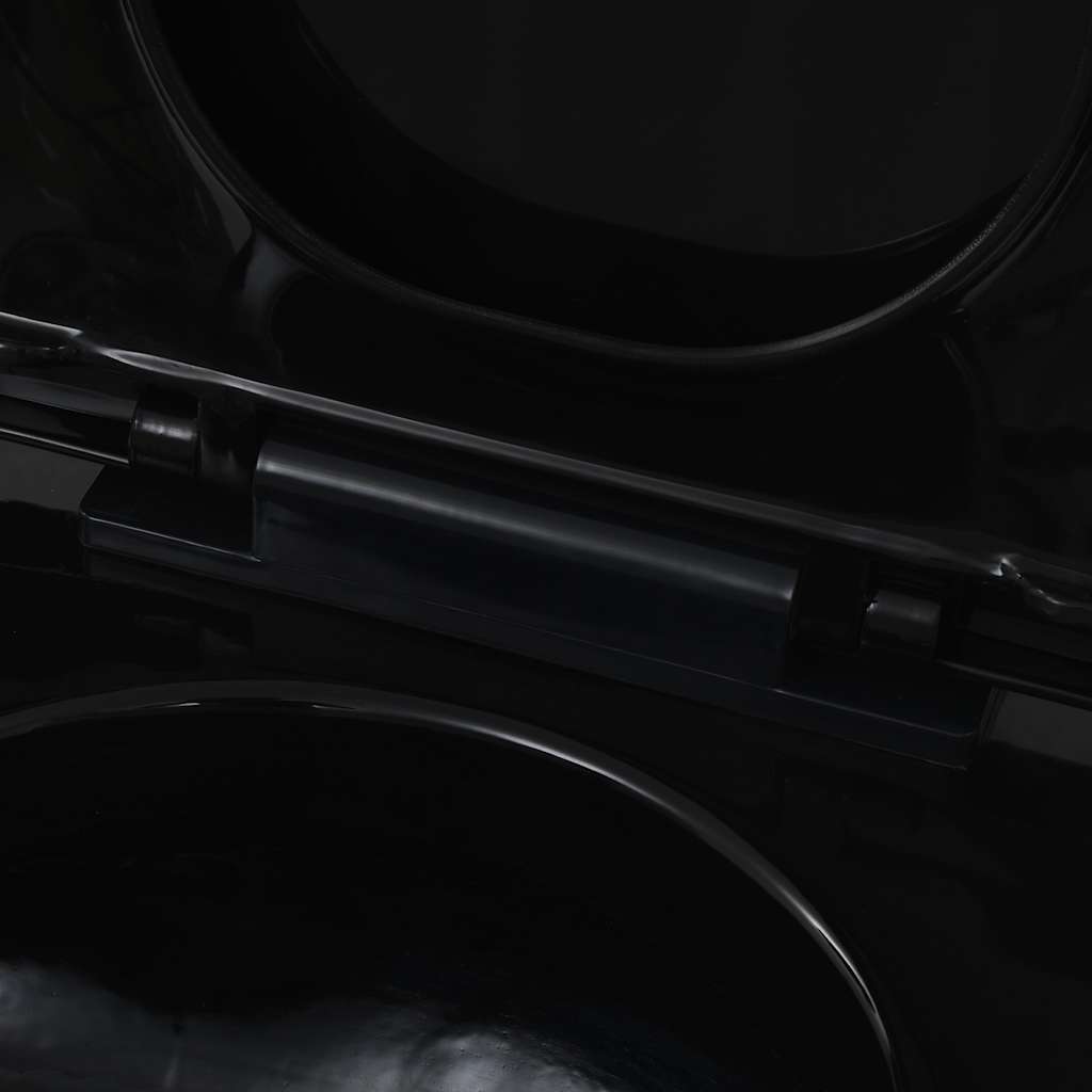 Hänge-Toilette mit Einbau-Spülkasten Keramik Schwarz