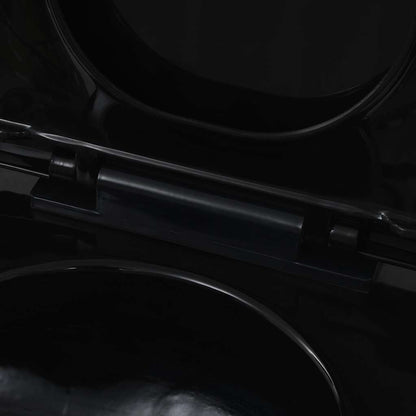 Hänge-Toilette mit Einbau-Spülkasten Keramik Schwarz