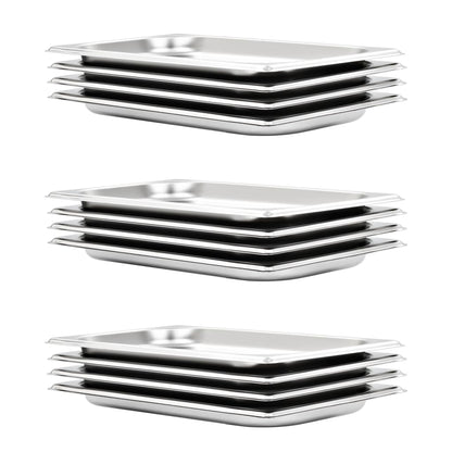 Gastronormbehälter 12 Stk. GN 1/3 20 mm Edelstahl