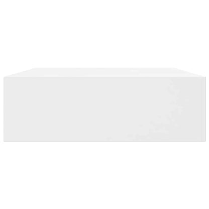 Wandregal Hängeregal mit Schubladen 2 Stk. Weiß 48 cm