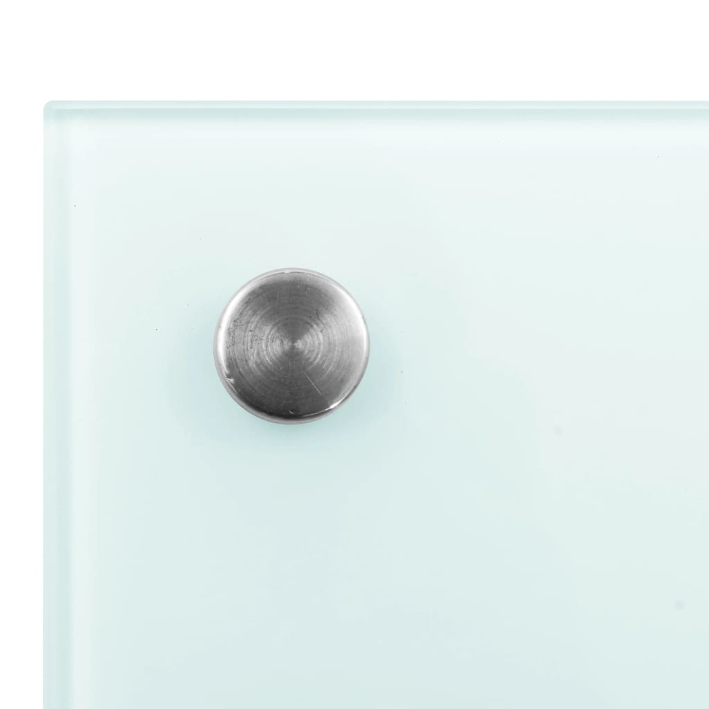 Küchenrückwand Weiß 100x50 cm Hartglas