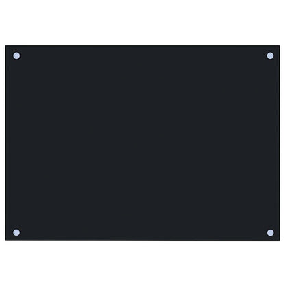 Küchenrückwand Schwarz 70x50 cm Hartglas