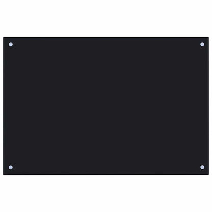 Küchenrückwand Schwarz 90x50 cm Hartglas