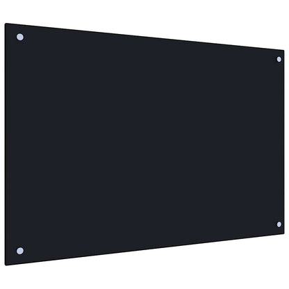 Küchenrückwand Schwarz 90x60 cm Hartglas
