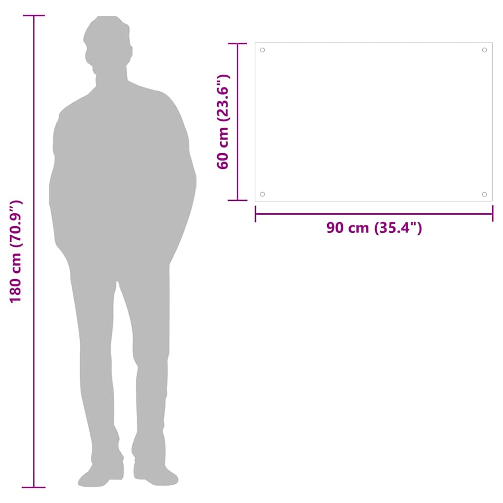 Küchenrückwand Schwarz 90x60 cm Hartglas