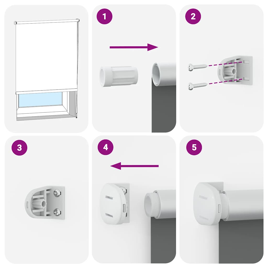 Verdunkelungsrollo 164,4 x 175 cm, Stoffbreite 160 cm, Weiß