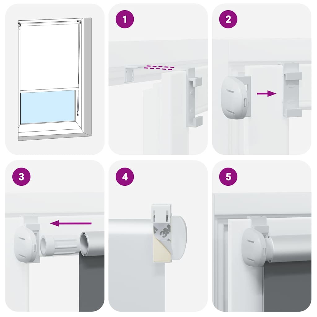 Verdunkelungsrollo 164,4 x 175 cm, Stoffbreite 160 cm, Kaffeebraun