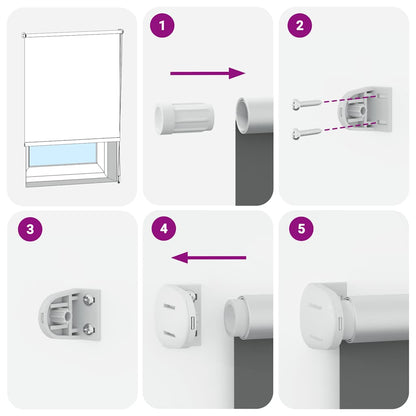Verdunkelungsrollo 164,4 x 175 cm, Stoffbreite 160 cm, grau