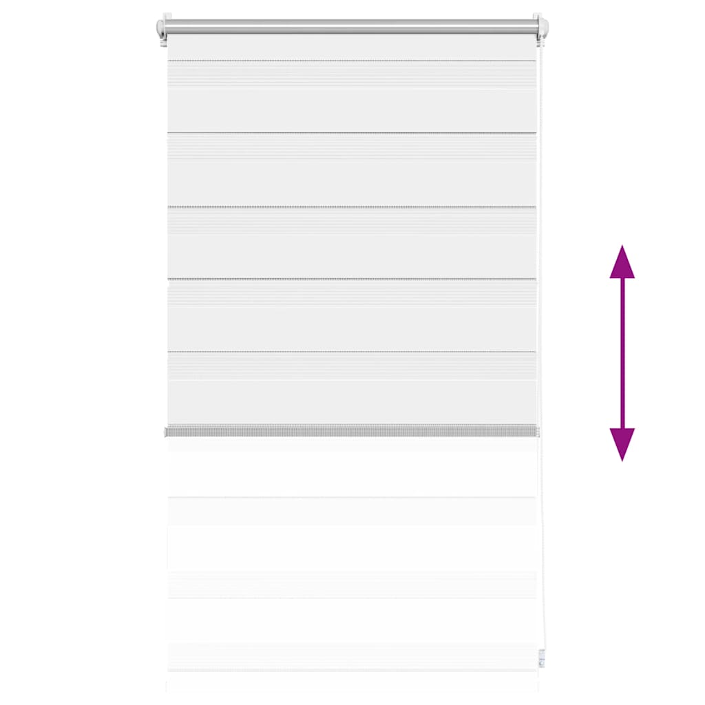 Zebra-Rollo 50,9 x 100 cm, Stoffbreite 46,7 cm, Weiß