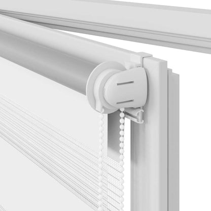 Zebra-Rollo 50,9 x 100 cm, Stoffbreite 46,7 cm, Weiß