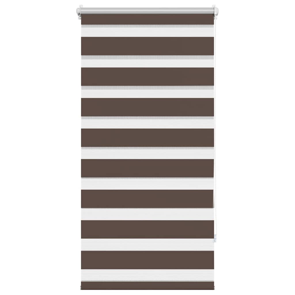 Zebra-Rollo 80,9 x 150 cm, Stoffbreite 76,7 cm, Kaffeebraun