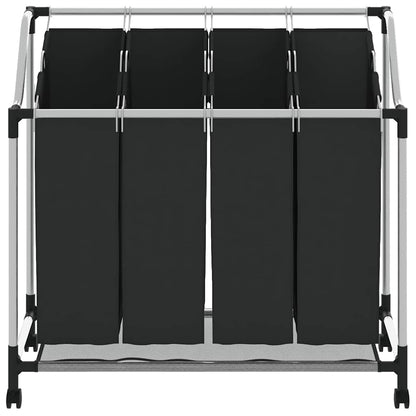 4 Fächer Schwarz Wäschesortierer