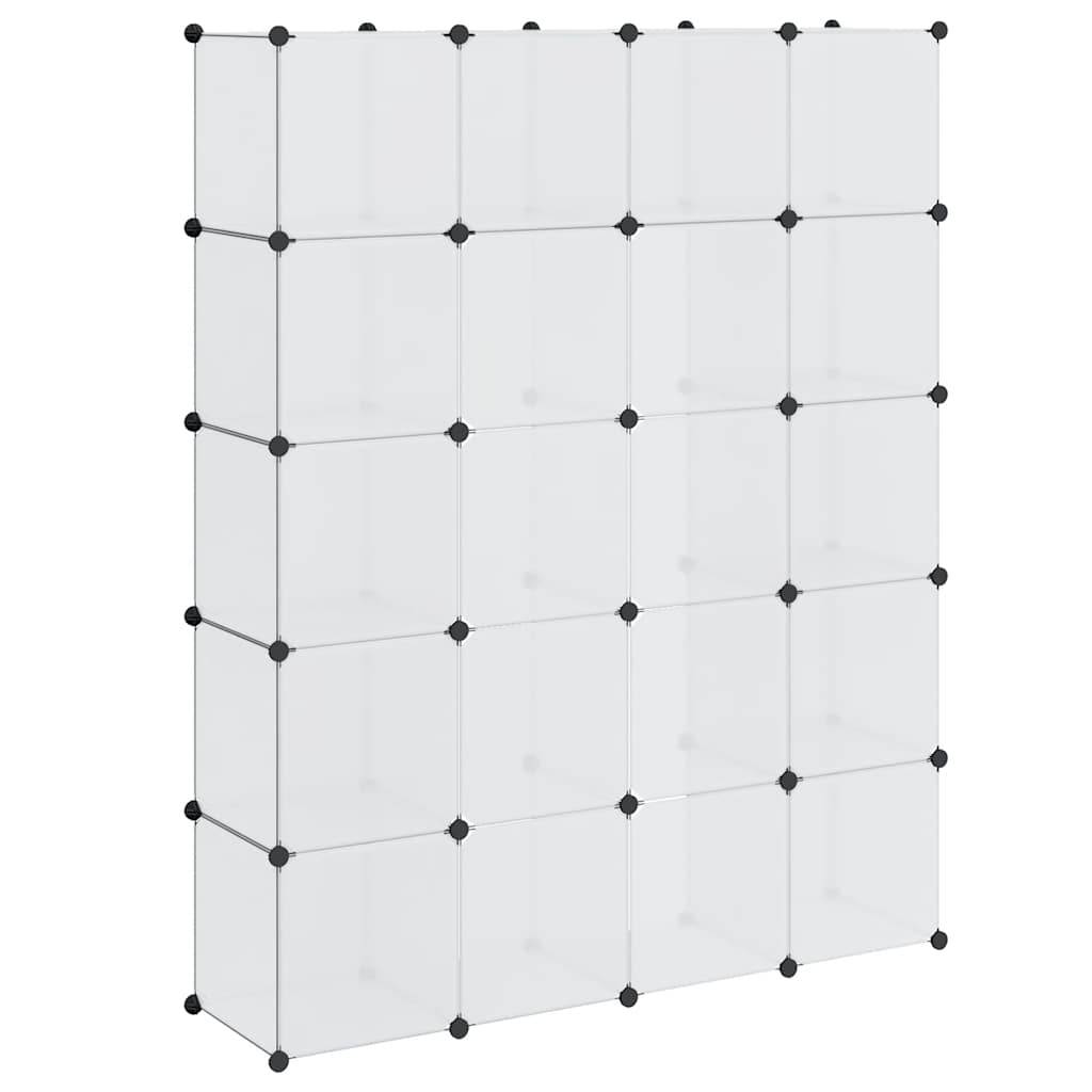 Modularer Schrank mit 14 Fächern Weiß 37x146x180,5 cm