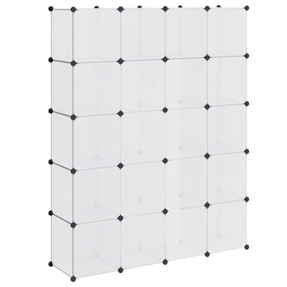 Modularer Schrank mit 14 Fächern Weiß 37x146x180,5 cm