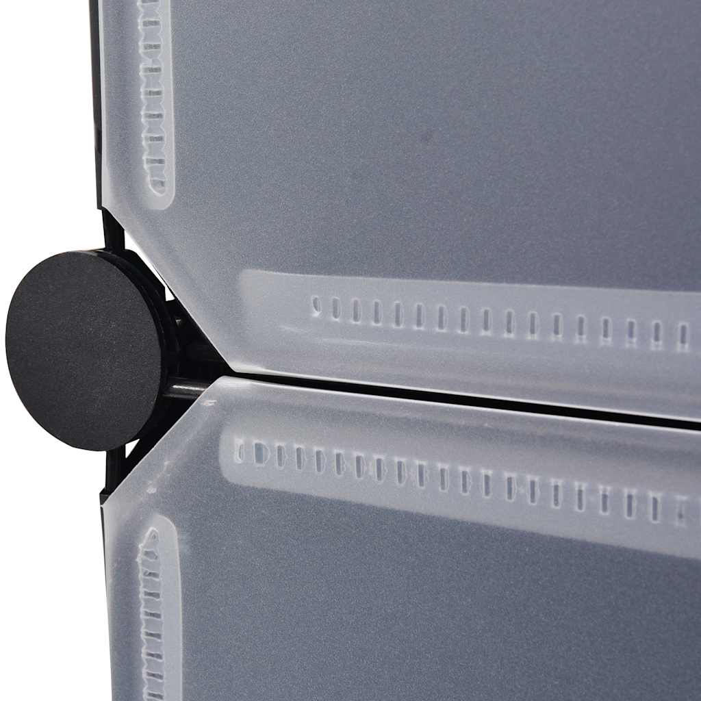 Modularer Schrank mit 18 Fächern schwarz/weiß 37x146x180,5cm