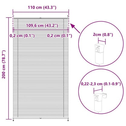 Plissee Faltrollo Rollo Plisseerollo  110x200cm Weiß