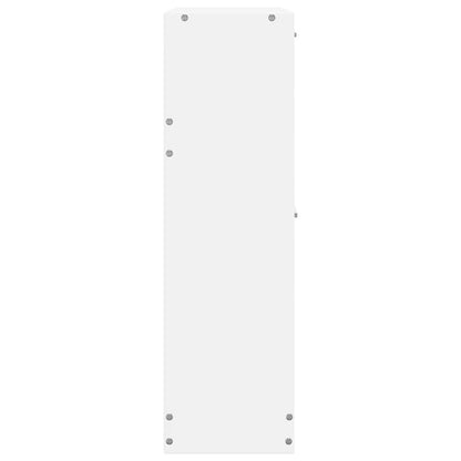 Weißer Holz-Schuhschrank mit 2 Schuhkippern