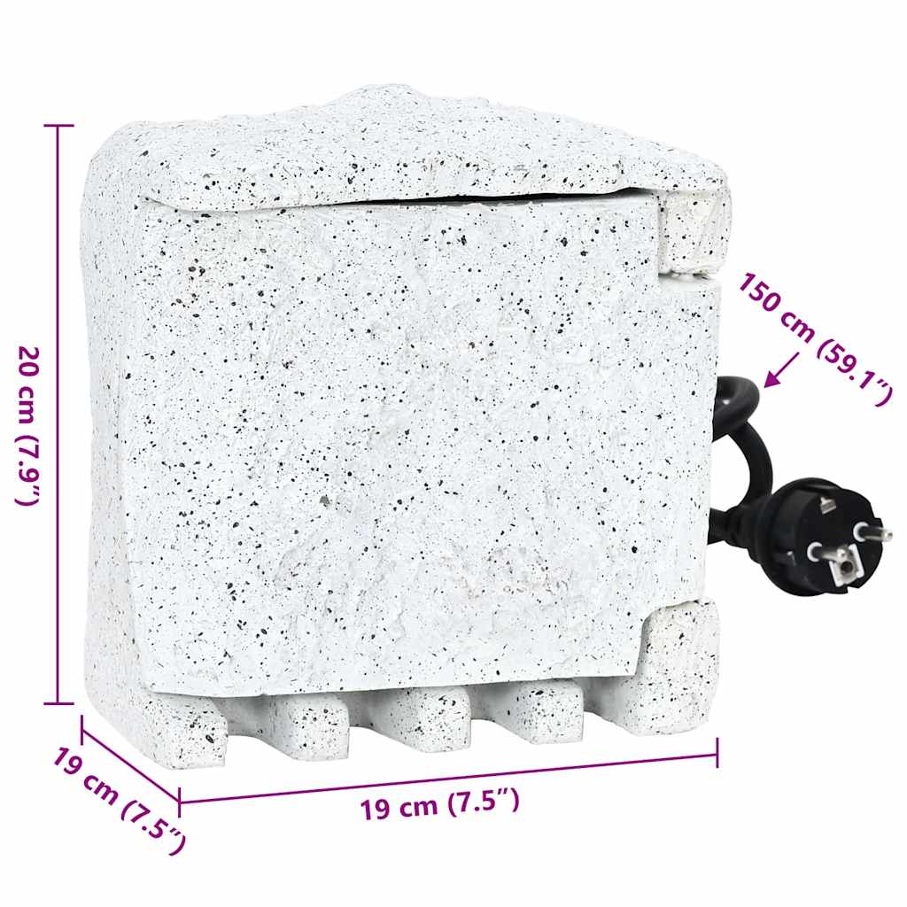 Gartensteckdosen mit Zeitschaltuhr Stein-Optik