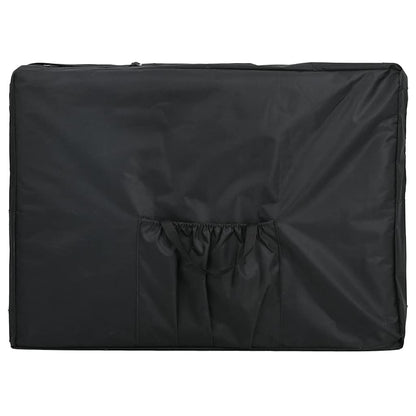 Massageliege Klappbar 4-Zonen mit Aluminiumgestell Schwarz