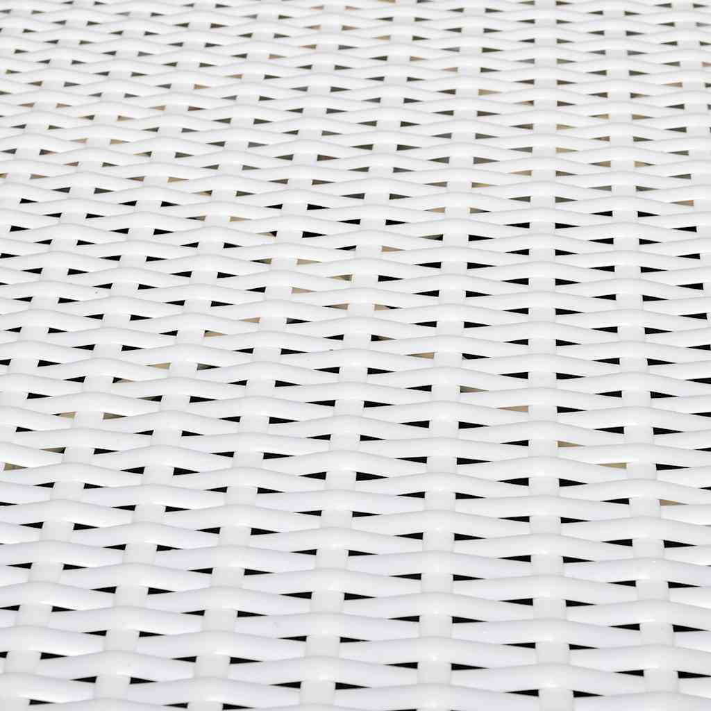 8-tlg. Garten-Lounge-Set mit Auflagen Poly Rattan Weiß