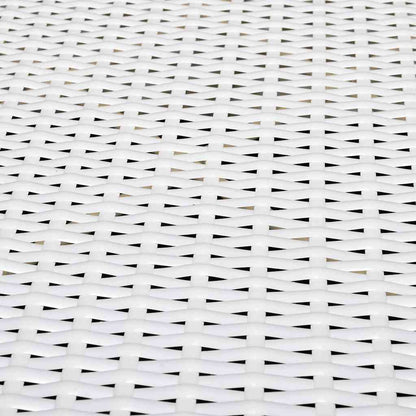 8-tlg. Garten-Lounge-Set mit Auflagen Poly Rattan Weiß